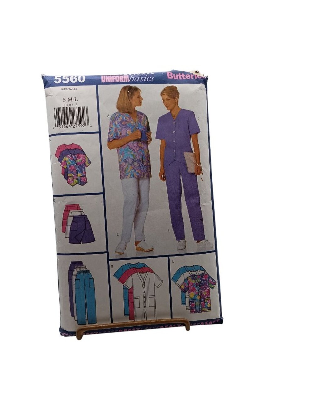 Butterick 5560 Uniform Basics Sewing Pattern Misses S-M-L Shirt Dress Pants Shor